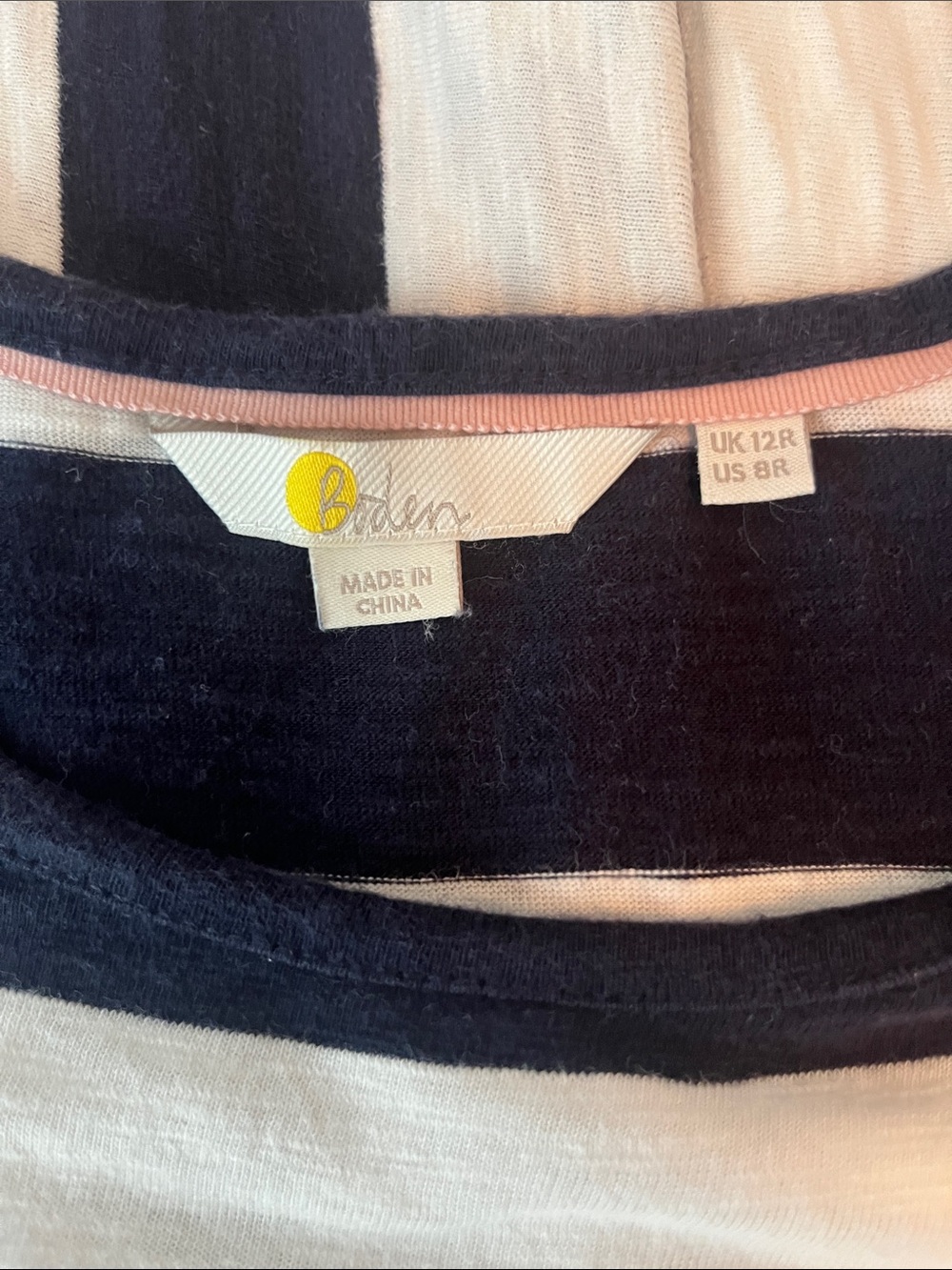 Boden Navy & White Striped Midi Dress - Picture 7 of 9